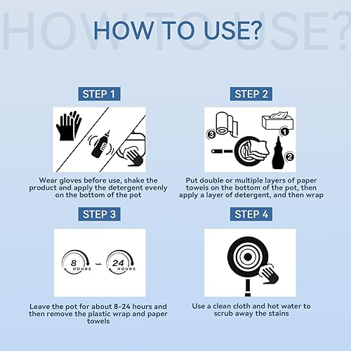 Miniatura 8 de REATIFUL Limpiador de manchas de fondo de cacerola, limpiador de ollas para parte inferior de sartenes, espray limpiador de cocina, spray de espuma
