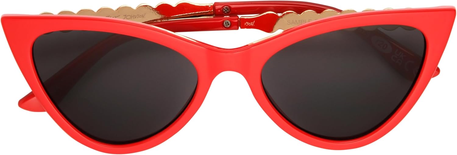 Betsey Johnson Women's Spice of Life Sunglasses Cateye, Red, 56 mm - Image 5