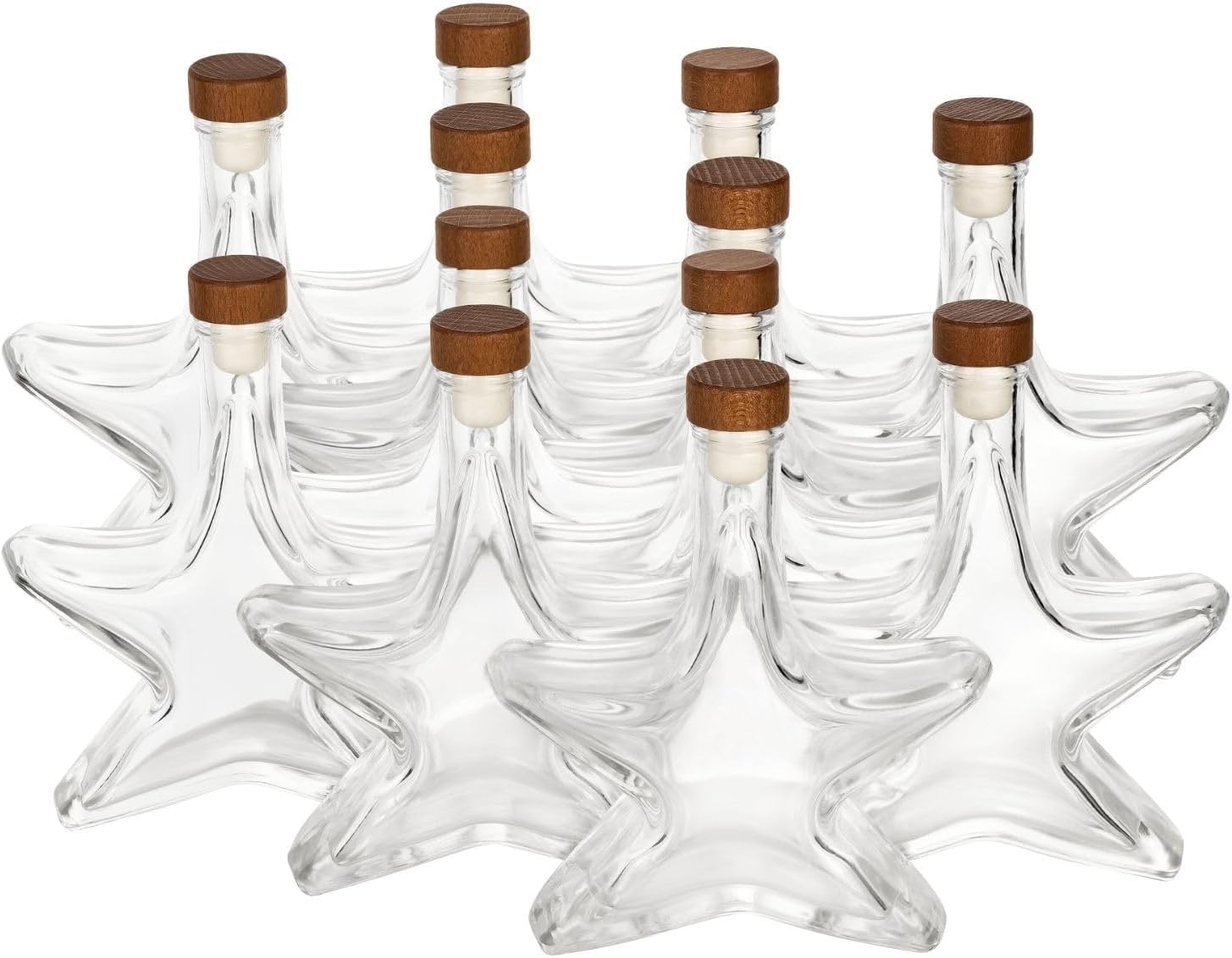 KADAX Glasflaschen 500ml Mit Korken - 8 Stück Set Für Likör & Spirituosen