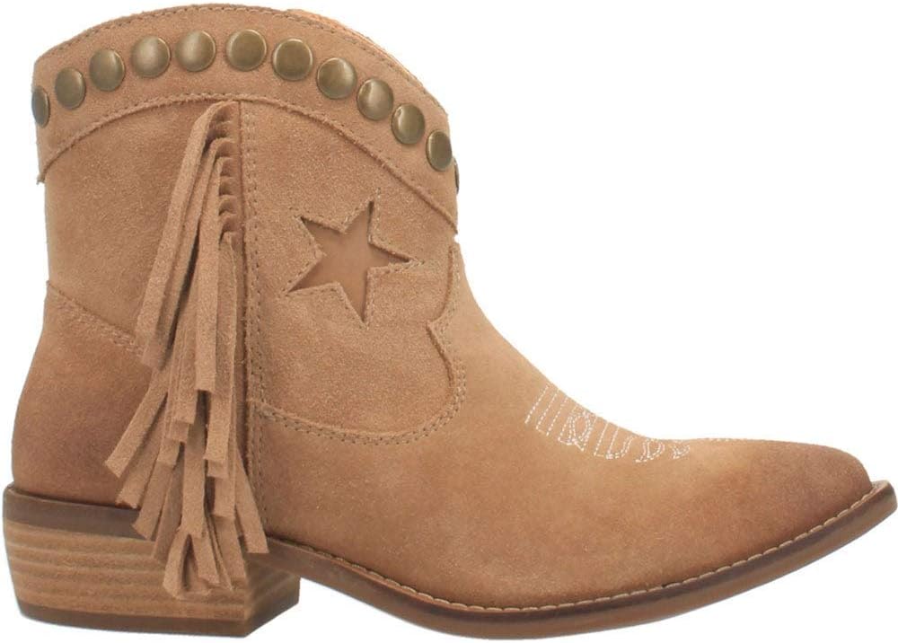 Dingo Women's Lonestar Fashion Booties Round Toe Natural 8 M US