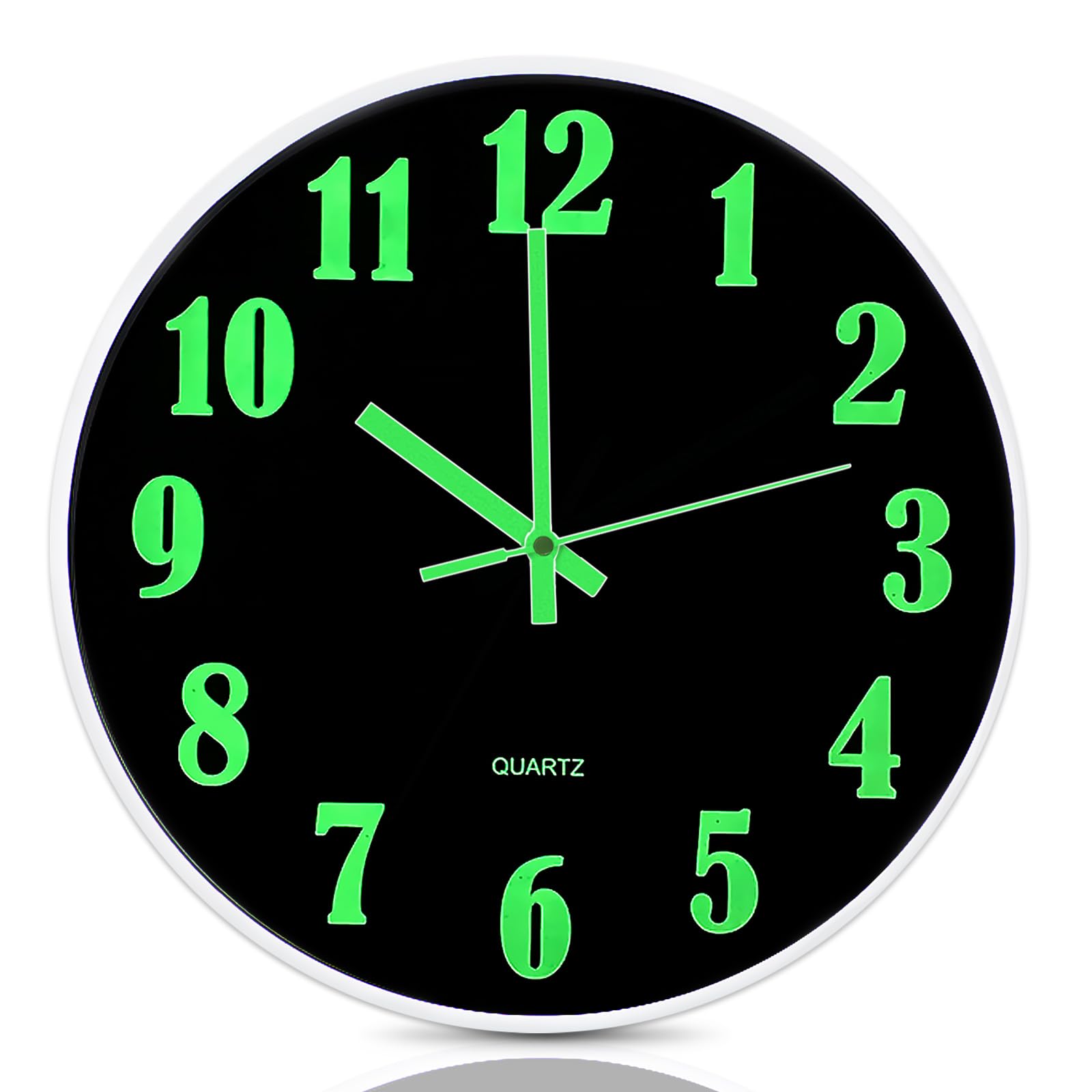 Reloj de pared luminoso, sin tictac, reloj de pared sin ruido de tictac, reloj de pared luminoso, reloj de pared luminoso, luz nocturna relojes de pared moderno, reloj de pared digital, para sala de