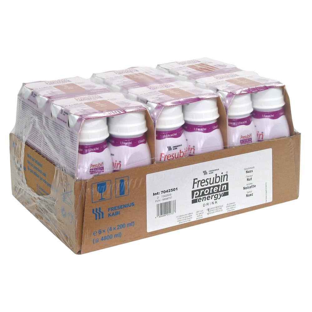 Fresenius Kabi Fresubin Protein Energy Drink Nuss Trinkflasche, 6 x 4 x 200 ml, 1er Pack (1 x 5,5 kg)
