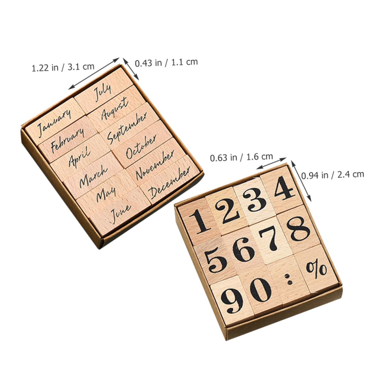 Gadpiparty 120stücke Teiliges Holzstempel Für Und Monate Journal Stempel Für Bastelprojekte Scrapbooking Und Persönliche Notizen Für Dekoration Und Geschenkideen