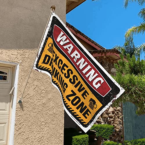 Drapeau Excessive Drinking Zone décoration murale pour studio étudiant - 4