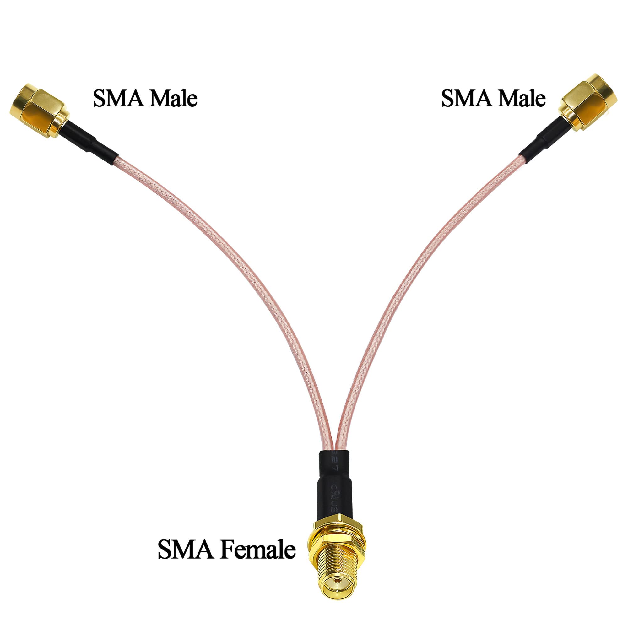 Cavo Splitter SMA Femmina A Doppio SMA Maschio, Forma A V, Lunghezza 15 Cm, Impedenza 50 Ohm Per Reti Wireless (confezione Da 2)