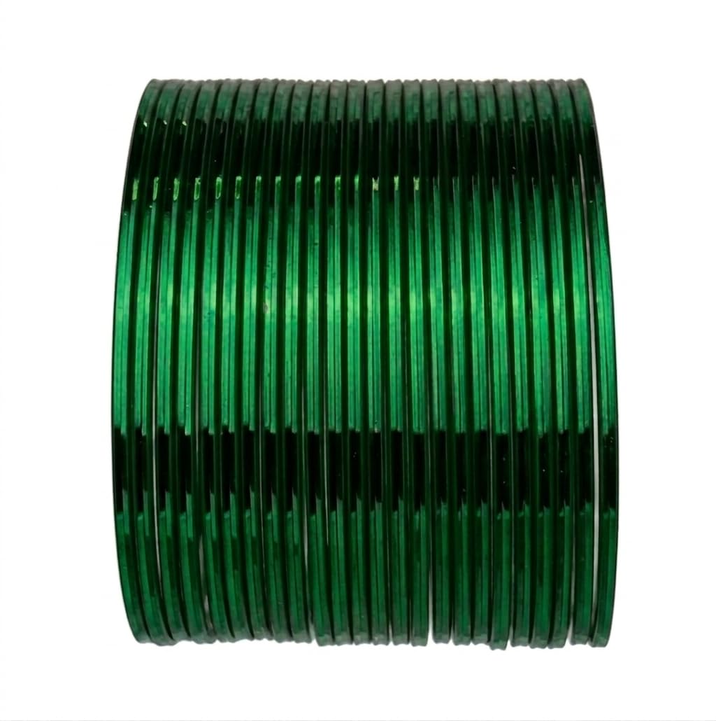 24 Pack Glossy Glass Bangles for Women – Shiny Plain Daily Wear Stackable Bangles-image-12