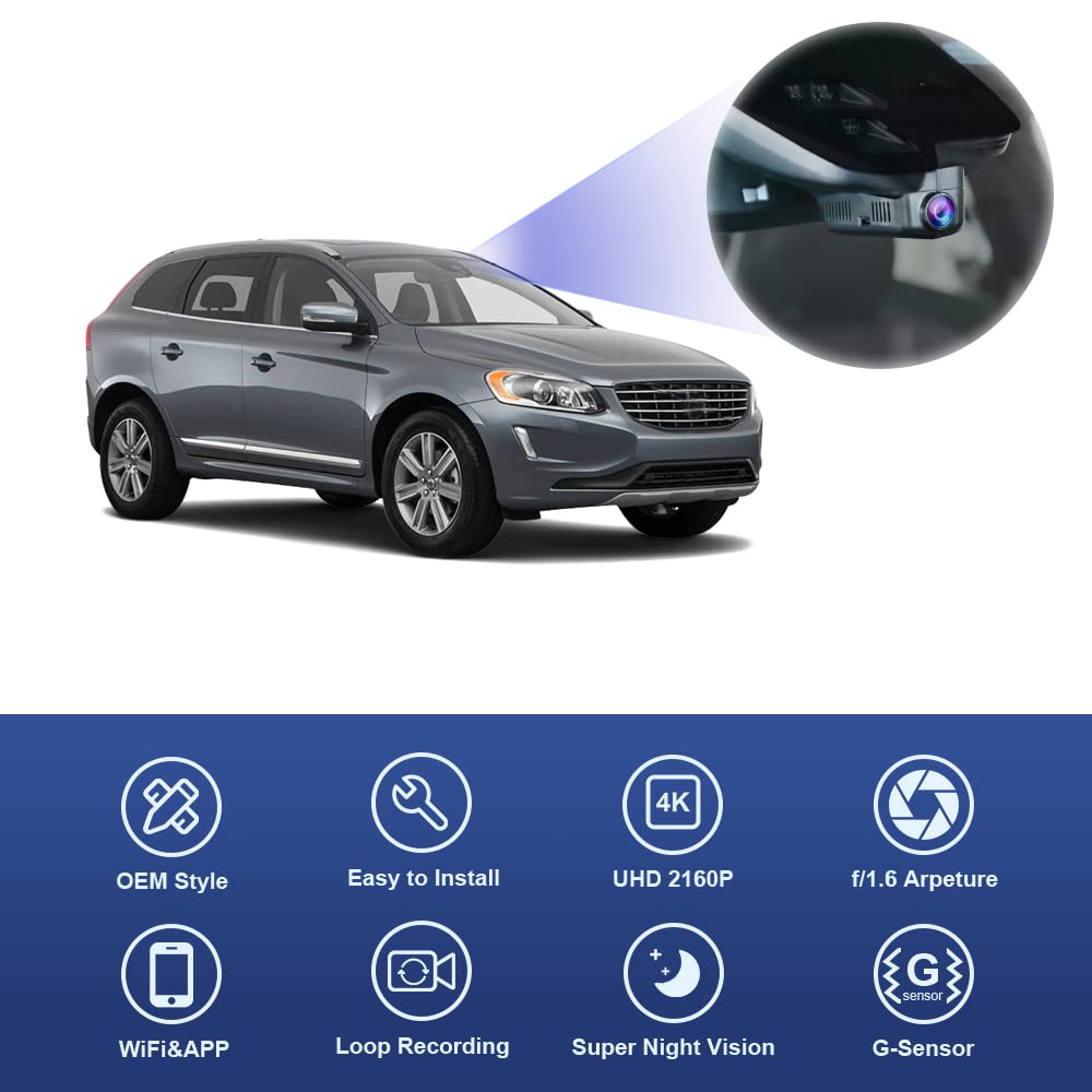 Dashcam Fitcamx 4K Pour Volkswagen Touran 2016-2025 - Intégrée Au Rétroviseur, Pas De Câblage, WiFi, Carte 64Go Incluse - 8