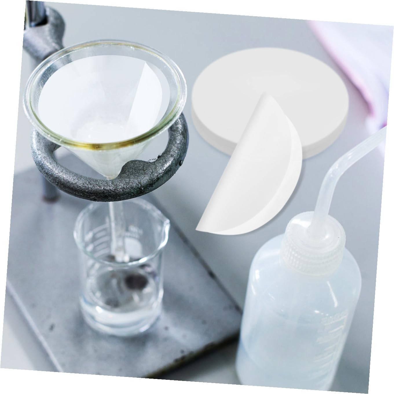 Homoyoyo 100piezas Papel De Filtro Cualitativo Flujo Medio Unidades Para Laboratorio Química
