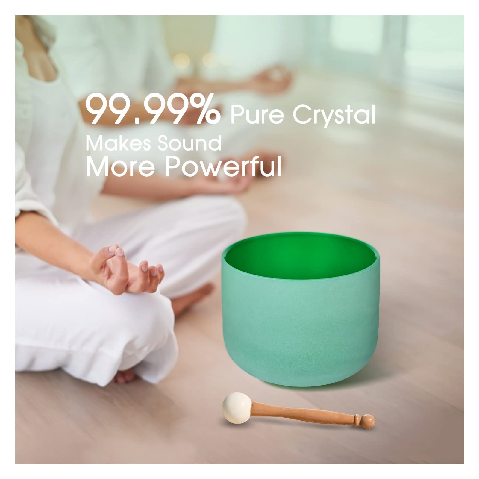 1 Stück 8quot;C/D/E/F/G/A/B Quarzkristall-Klangschale for Meditation (Size : 432Hz Note G)