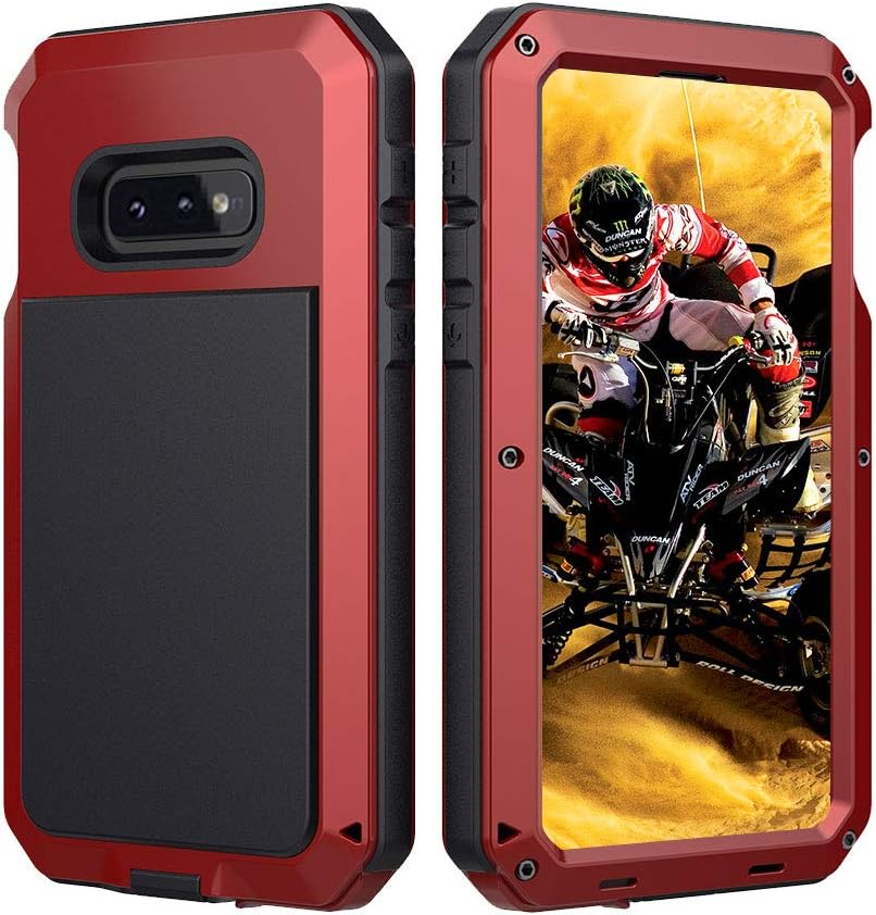 Beeasy Shockproof Case for Samsung S10e Cover with Built-in Screen Protector, 360 Degree Protective Case for Galaxy S10e Heavy Duty with Reinforced Hard Frame, Metal Case Tough for S10e