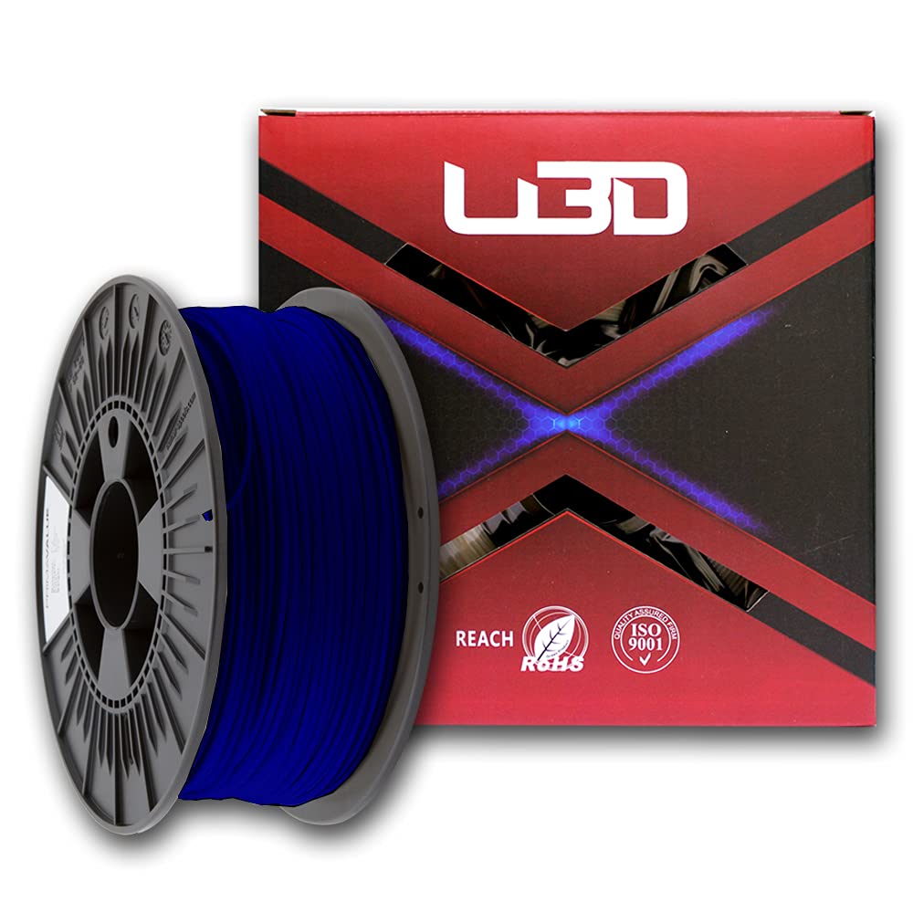 PLA 3D Printer Filament 1.75mm, Upgraded Stronger Toughness Printing Consumables, Dimensional Accuracy ± 0.02 mm, 1 KG (2.2 LBS) Spool (Blue)