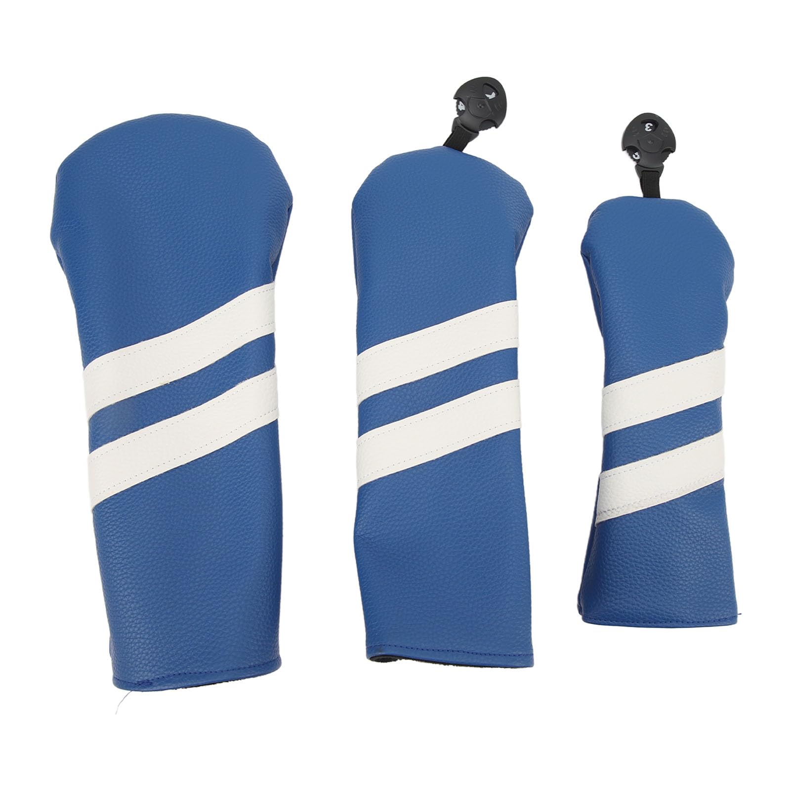 Juego de Fundas para Palos de Golf, 3 Fundas de Cuero PU para Driver, Madera híbrida