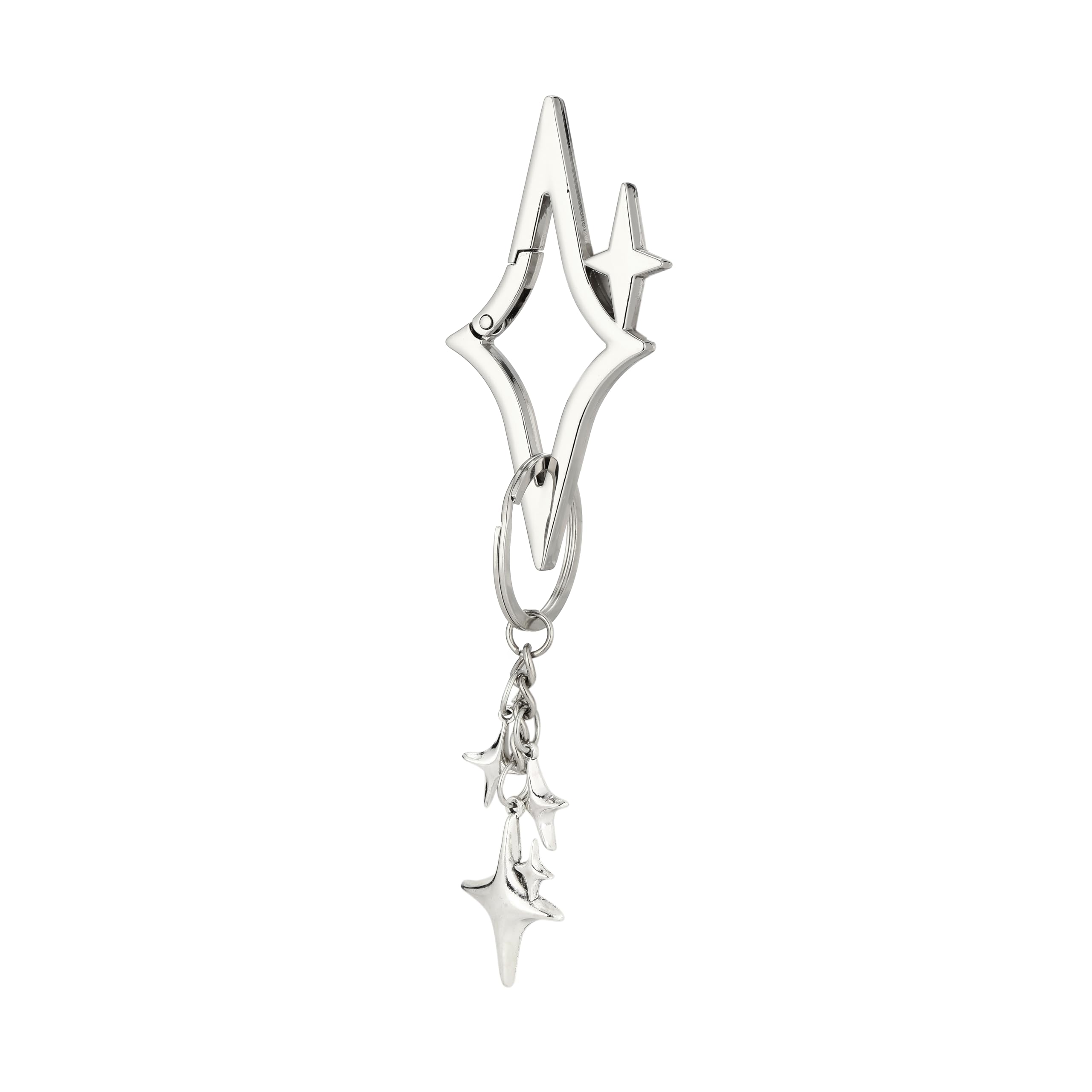 Photo 1 of ** missing small clip **Misovela Stars Carabiner Clips Cute Cool Y2K Belt Loop Keychains Key Ring for Handbag Backpack Key Buckle (Star Carabiner with Star Keychains)