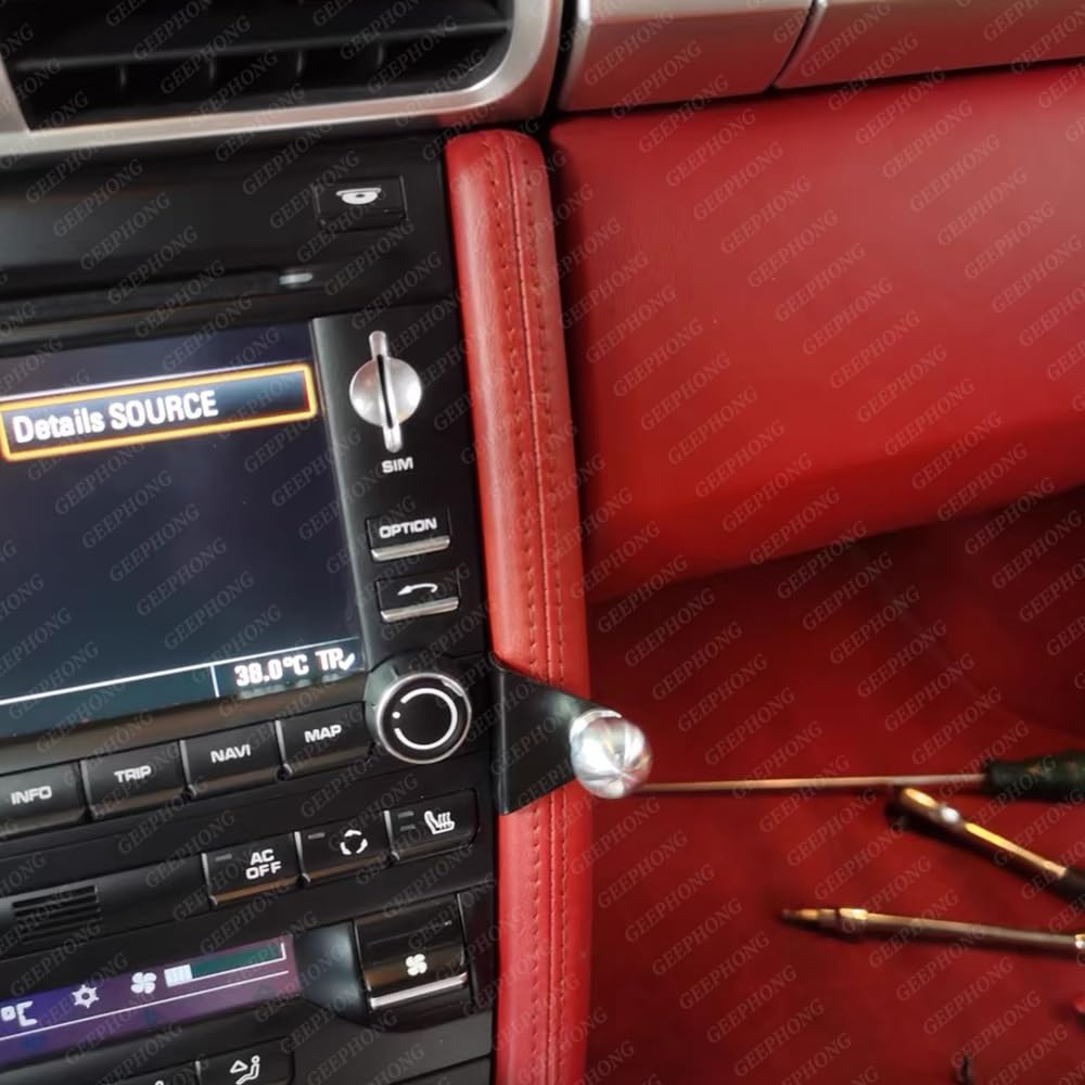Uchwyt na telefon do Porsche 911 997 / Boxster Cayman 987 (2005-2012), przykręcany aluminiowy uchwyt na telefon