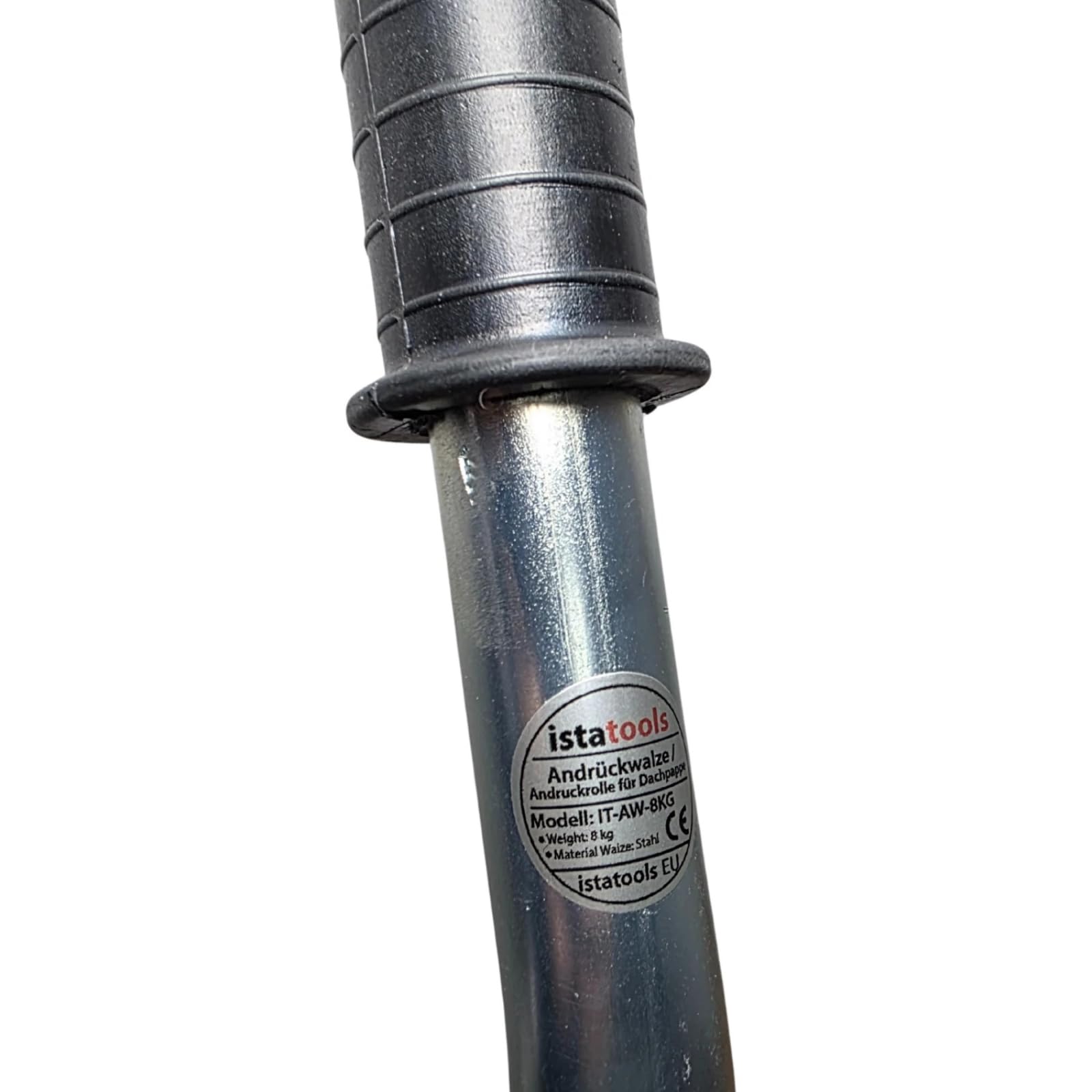 Istatools Andrückwalze für Dachpappe, Stahl, 8 kg, Druckrolle mit Griff für Dachdecker