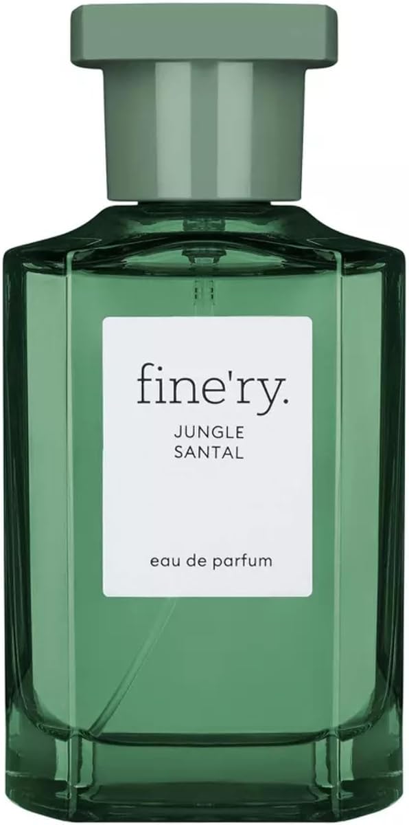 Fine'ry Woody Jungle Santal Eau de Parfum - Long Lasting Perfume for Women & Men with Papyrus Wood, Indian Cardamom, Black Oolong Tea - Earthy, Smoky, Leathery Scent, Full Size Hair & Body Gift (60mL)
