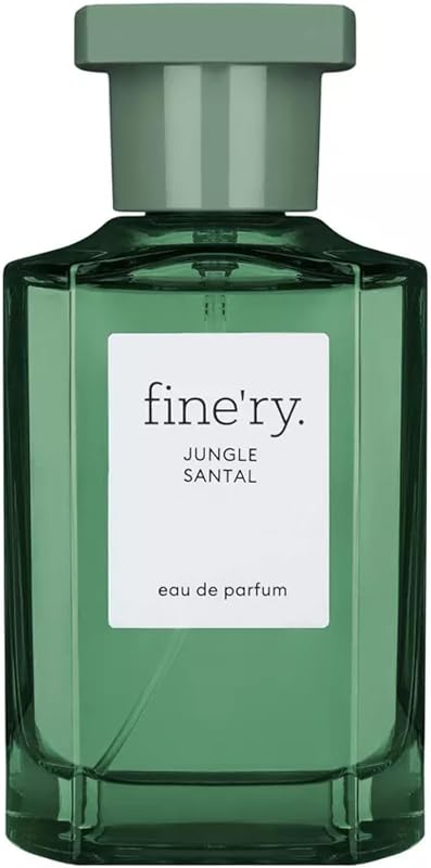 Fine'ry Woody Jungle Santal Eau de Parfum - Long Lasting Perfume for Women & Men with Papyrus Wood, Indian Cardamom, Black Oolong Tea - Earthy, Smoky, Leathery Scent, Full Size Hair & Body Gift (60mL)