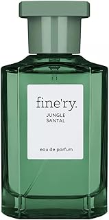 Fine'ry Santal Woody Jungle Perfume for Women & Men, Unisex Cologne - Earthy, Smoky, Leathery - Woody, Cardamom, Black Tea, Long Lasting Full Size Eau De Parfum Fragrance (60mL)