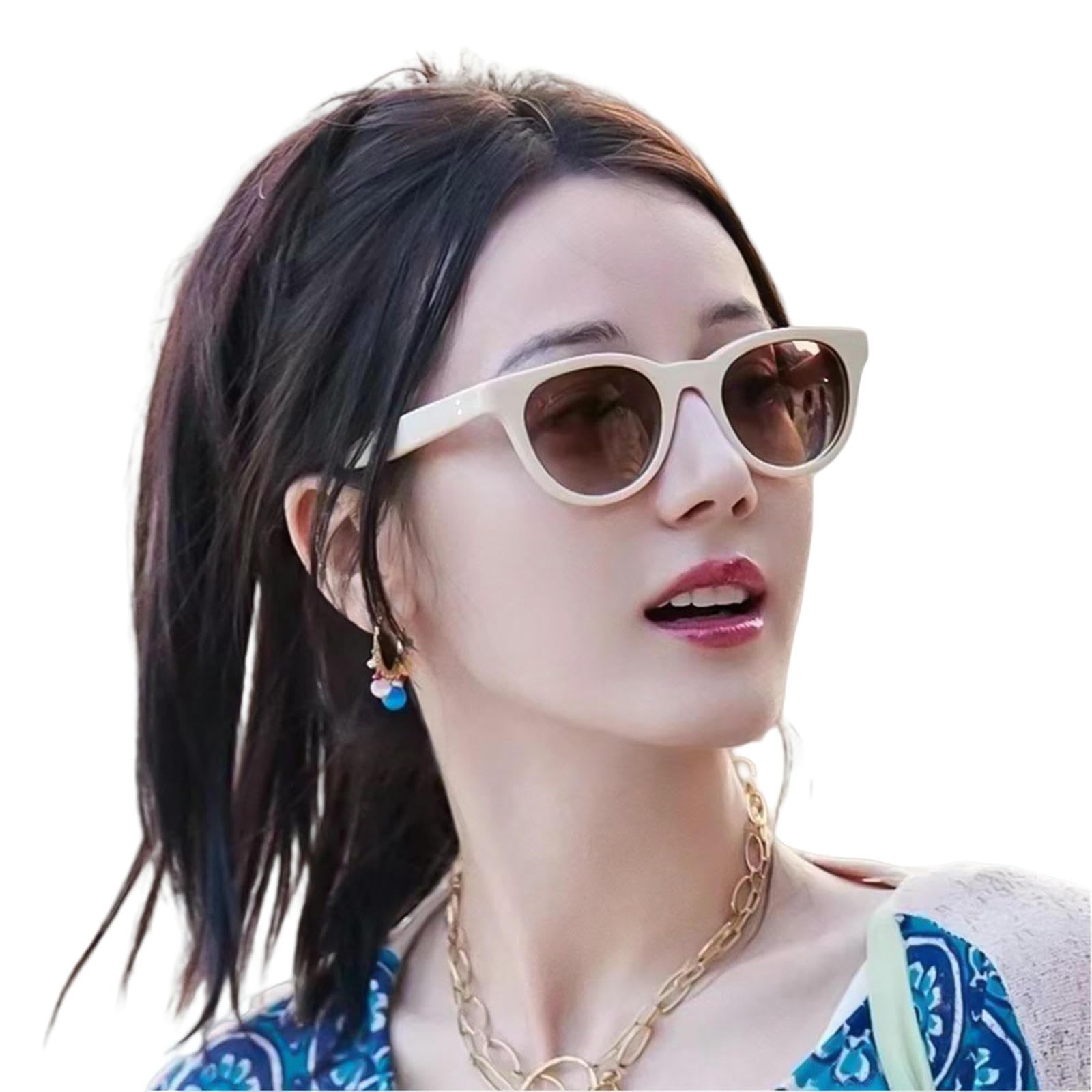 Lunettes de soleil femme rétro ultraviolet verres teintés pour petit visage dame rose clair