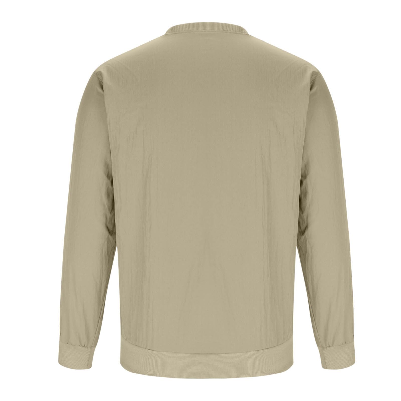 Camiseta de manga larga para hombre, casual, ajuste holgado, cuello redondo, sudadera básica, estilo urbano, cómoda, uso diario, para el trabajo, viajes, actividades de fin de semana, ocio, trajes