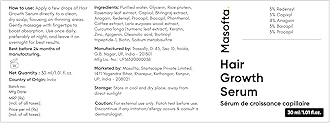 Masofta Hair Growth Serum For Promoting Hair Growth & Controlling Hair Fall With 3% Redensyl, 5% Capixyl, 4% Anagain, 3% Procapil & 3% Baicapil, Rosemary & Biotin, For Both Men & Women, White 30 ml