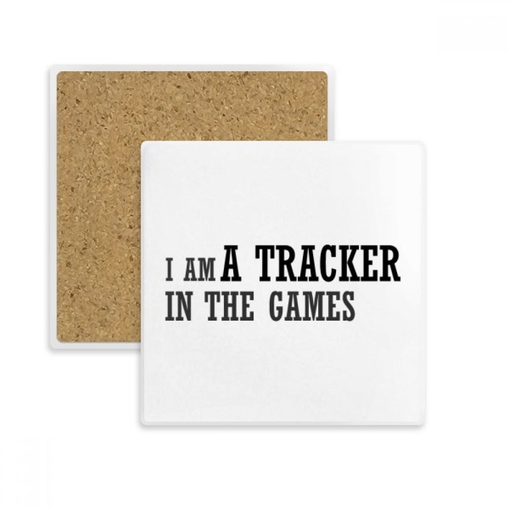 Tracker dans la tasse jeux coaster absorbent pierre dessous de verre pour mug multicolor