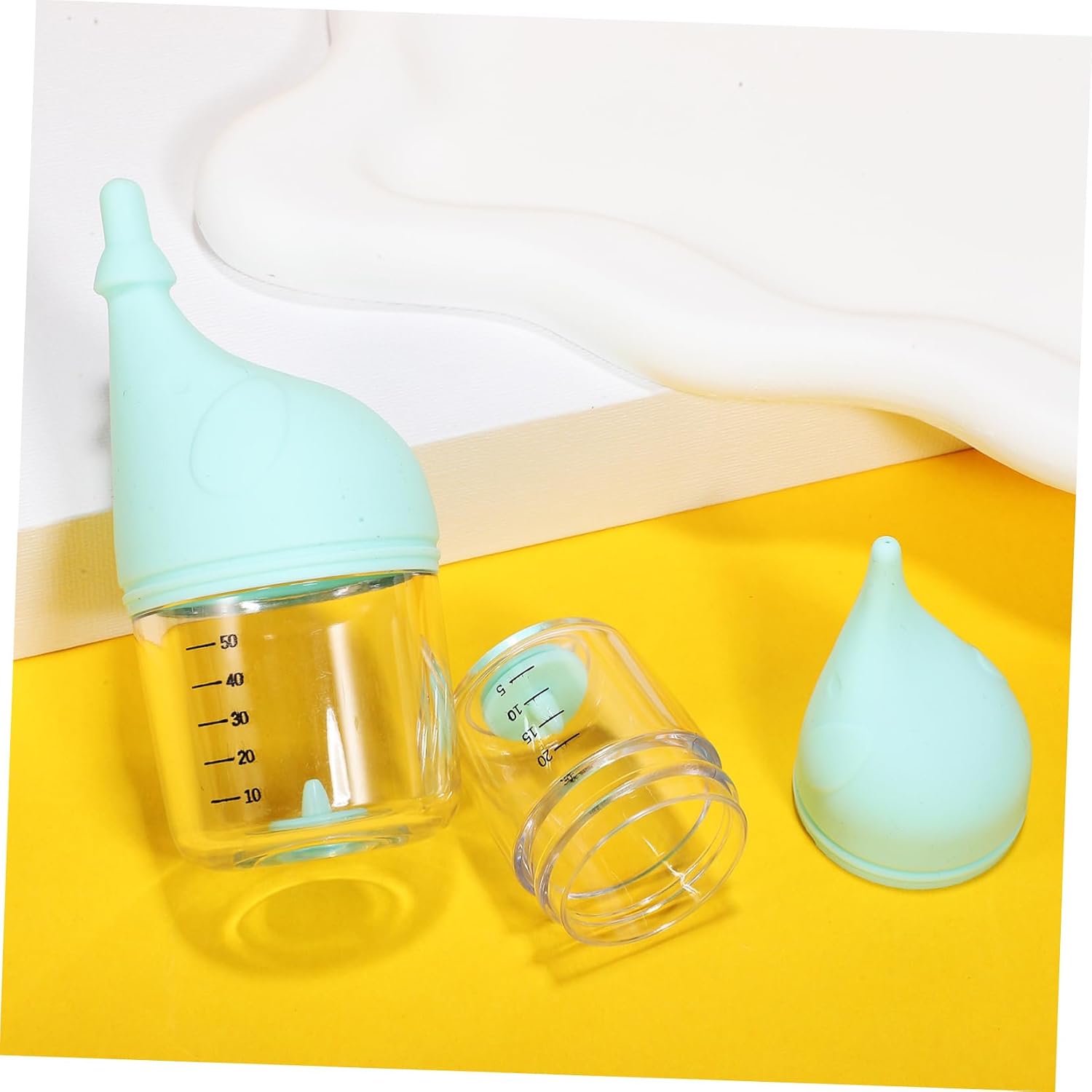 ibasenice 2-Pack Choking Kitten and Puppy Nursing Bottles Safe PET Feeding Bottles Easy-Grip Design for Newborn and Young Pets