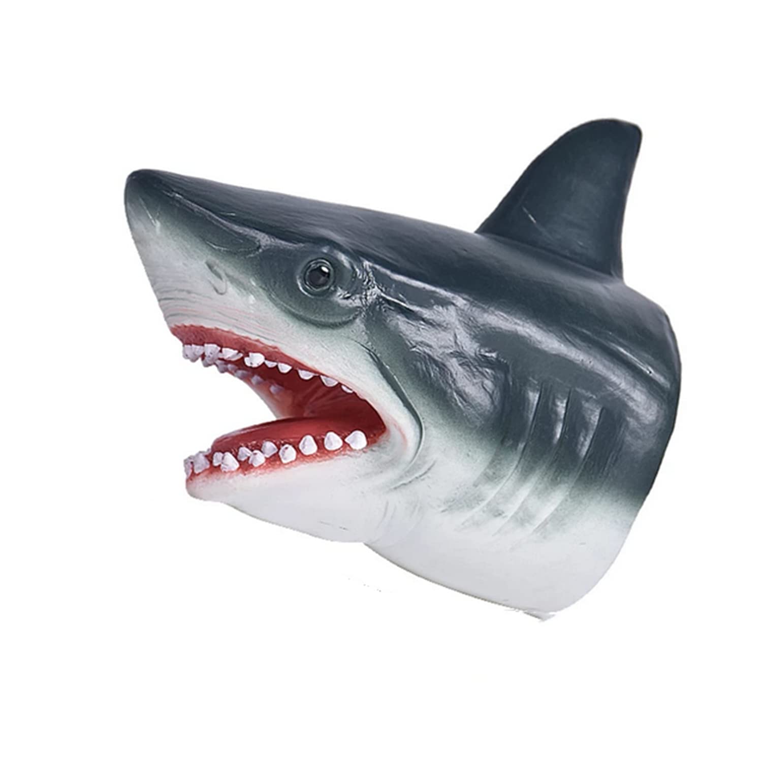 SKEIDO Shark Hand Puppet Dolphin Hand Puppet Kids Soft Rubber Realistic White Shark Role Play Toy