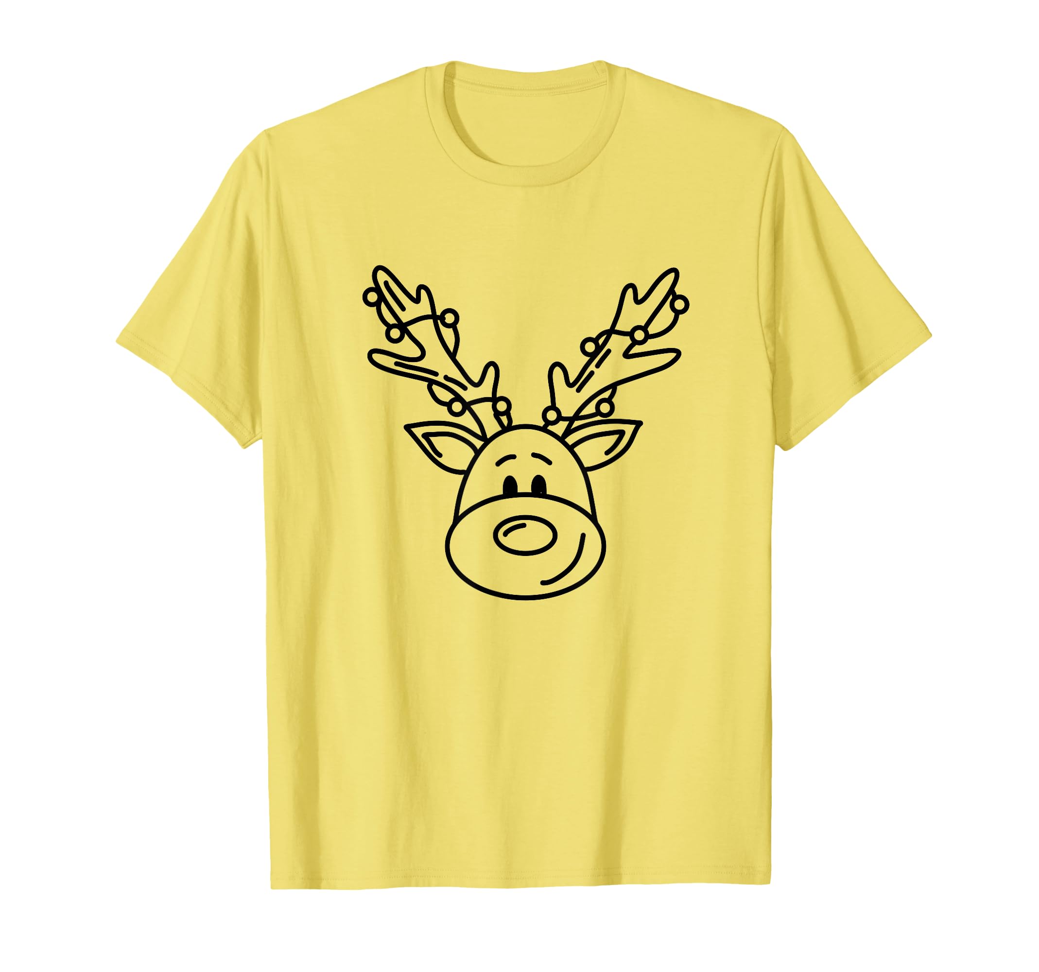 Christmas Funny Reindeer Color Your Own Craft for Kids T-Shirt