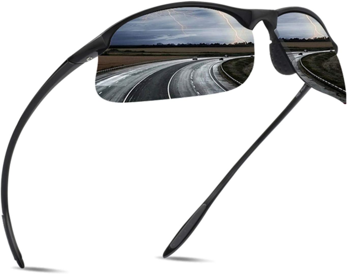 JULI Polarized Sports Sunglasses for Men Women Tr90 Unbreakable Frame for Running Fishing Baseball Driving 8002