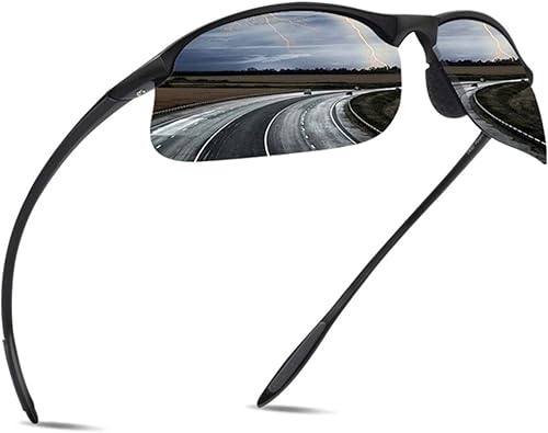 JULI - Gafas de sol deportivas polarizadas para hombres y mujeres, marco irrompible Tr90 para correr, pescar, béisbol, conducir, MJ8002