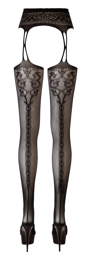 Cottelli Collection Large/X-Large Suspender Belt with Stockings