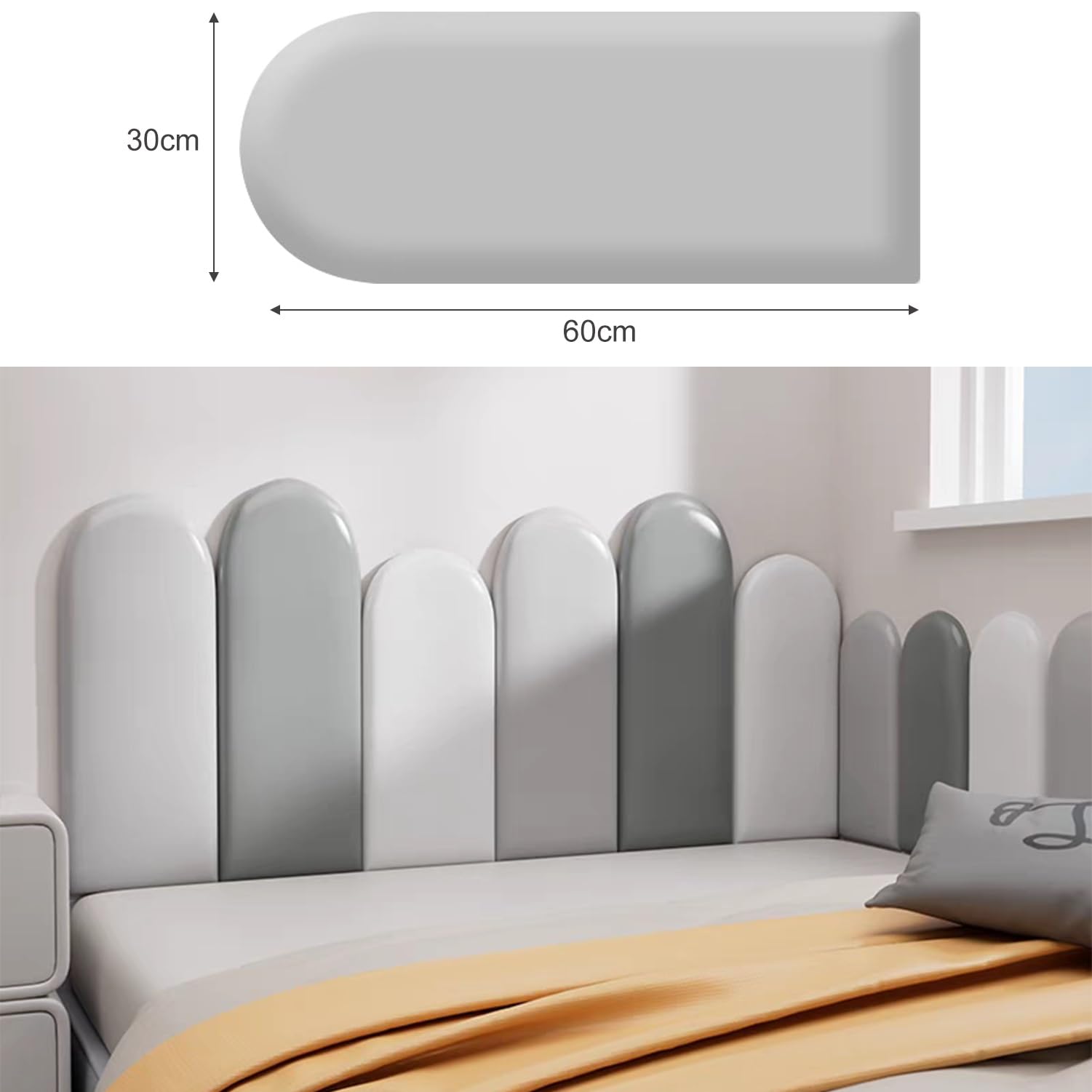 Pannelli da parete imbottiti, imbottitura anti-collisione da parete, adesivi da parete 3D, pannelli autoadesivi per testiera, per camera da letto, cameretta dei bambini
