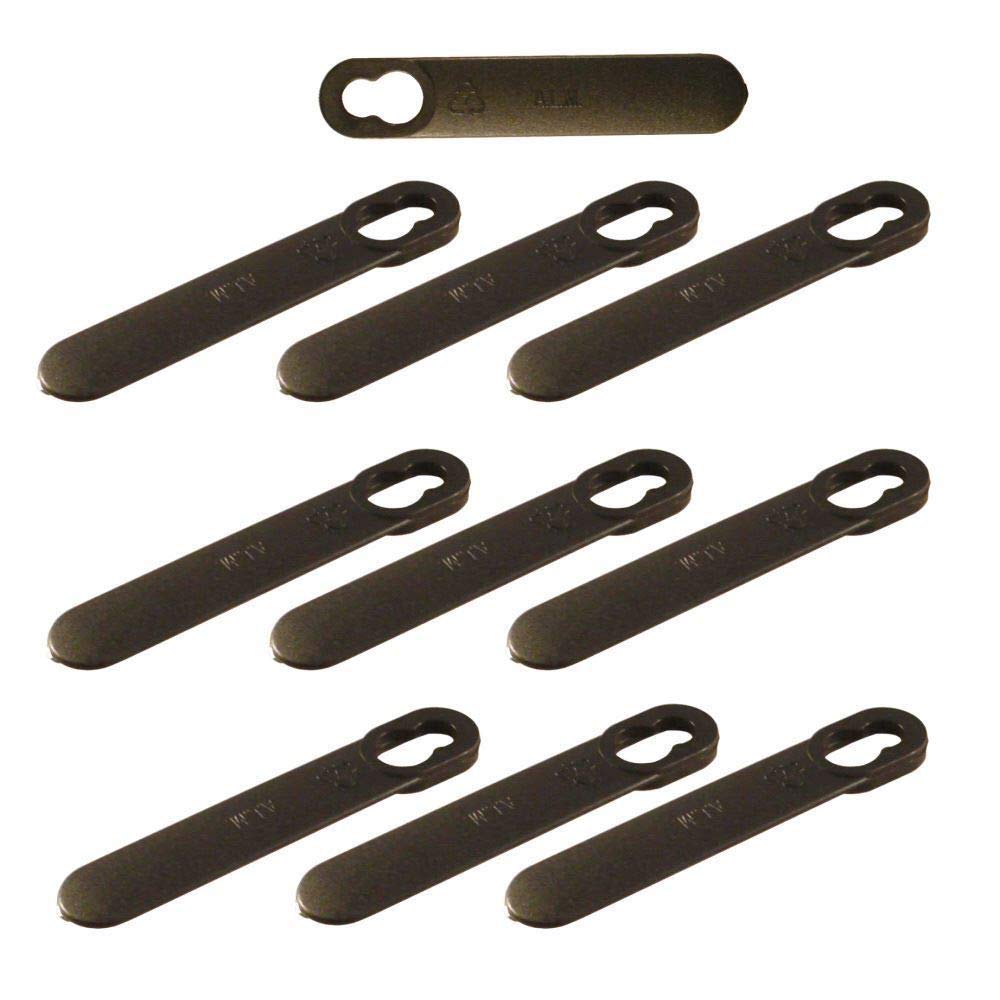 10 x Plastic Blades Fits Black & Decker GR120, GR120C, GX295, GX295C Lawnmower