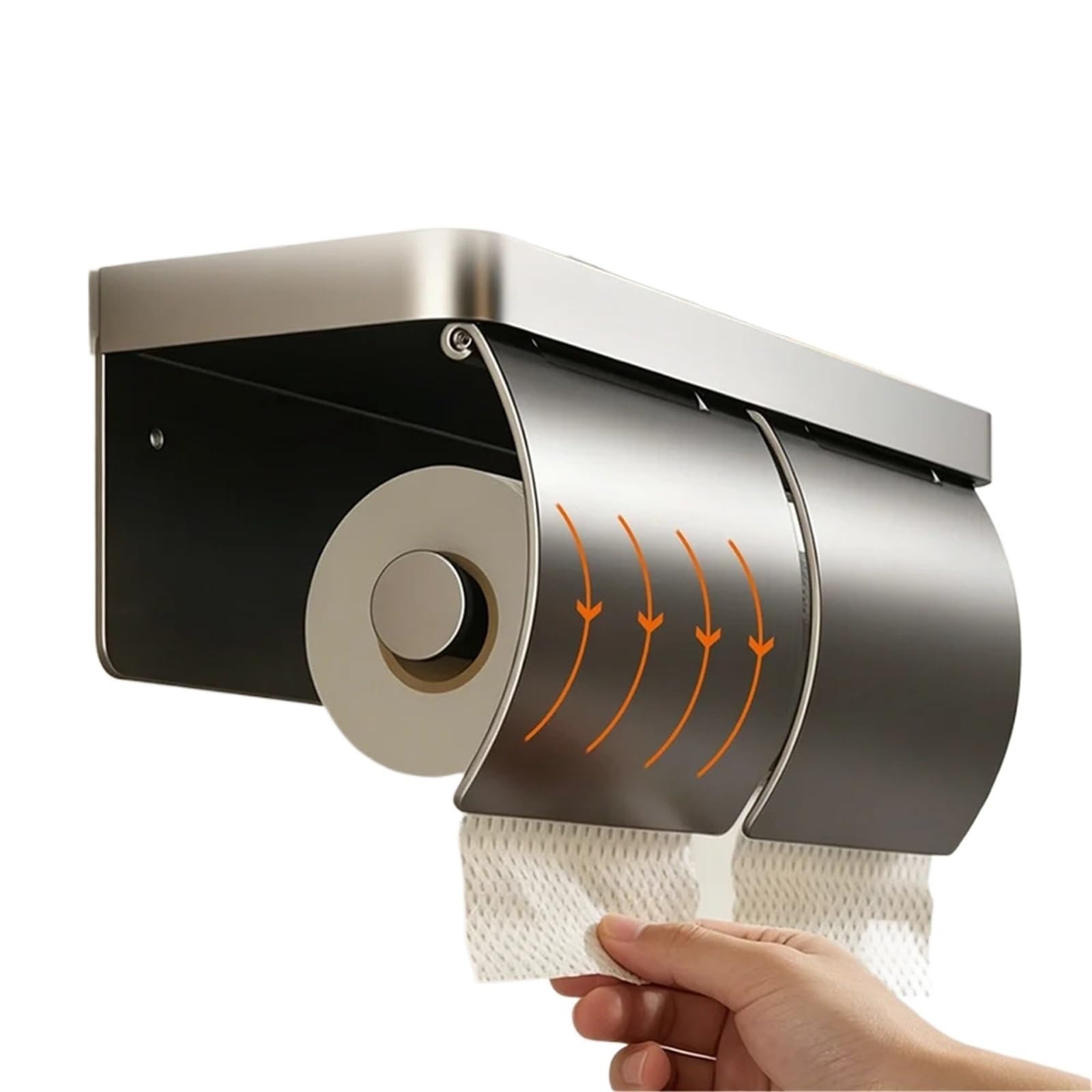 Toilettenpapierhalter mit Ablage Doppellagiger Toilettenpapierhalter