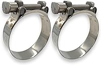 Vista 9 de TT Abrazaderas de manguera resistentes, abrazadera de acero inoxidable 304 con perno en T, rango ajustable de 0.91 a 0.984 in, tuercas en T sólidas