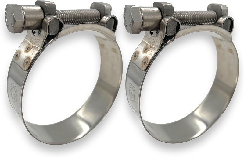 Abraçadeira de Mangueira T-Bolt CHUN YUNG DA em Aço Inoxidável 304, 74–79 mm – Pacote com 2