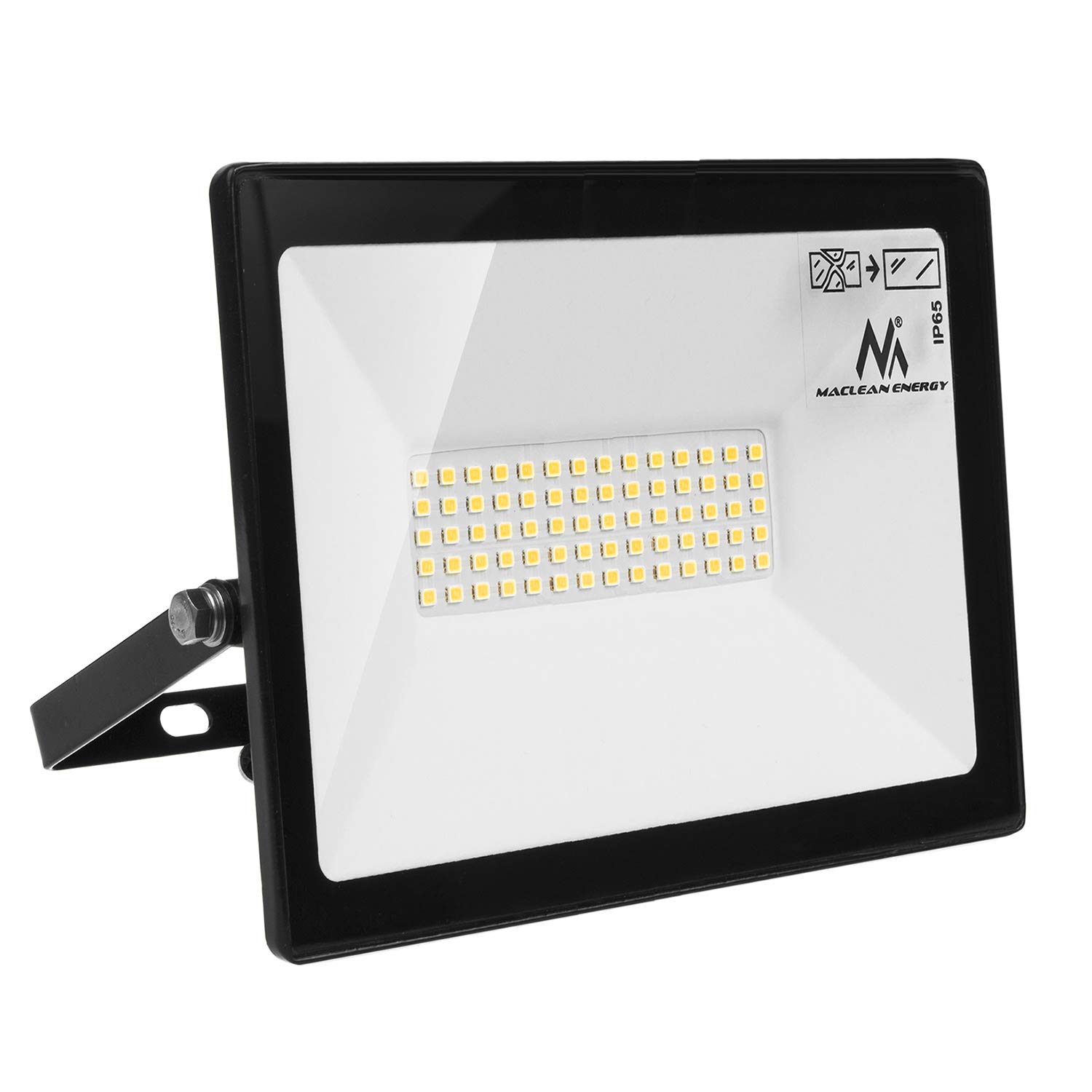 Maclean MCE550 CW LED Floodlight Spotlight LED IP65 Waterproof Headlight Outdoor Lighting Light Slim (Cold White 6000K, 50W)
