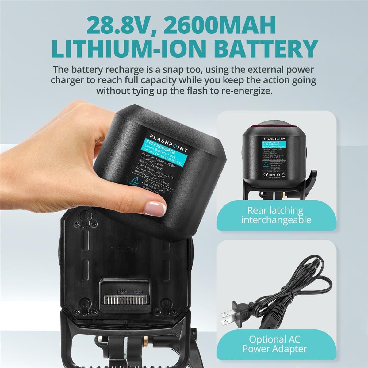 XPLOR 600PRO R2 TTL Battery-Powered Monolight Kit with Softbox and C-Stand