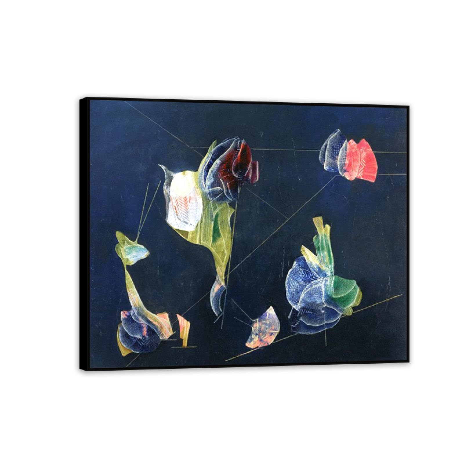 MYCGGDGH Max Ernst Canvas Wall Art Reproductions of Famous Paintings Exotic Flowers Surrealist Art Prints Max Ernst Abstract Pictures Wall Decor for Living room bathroom 40x30cm(16x12in) Black