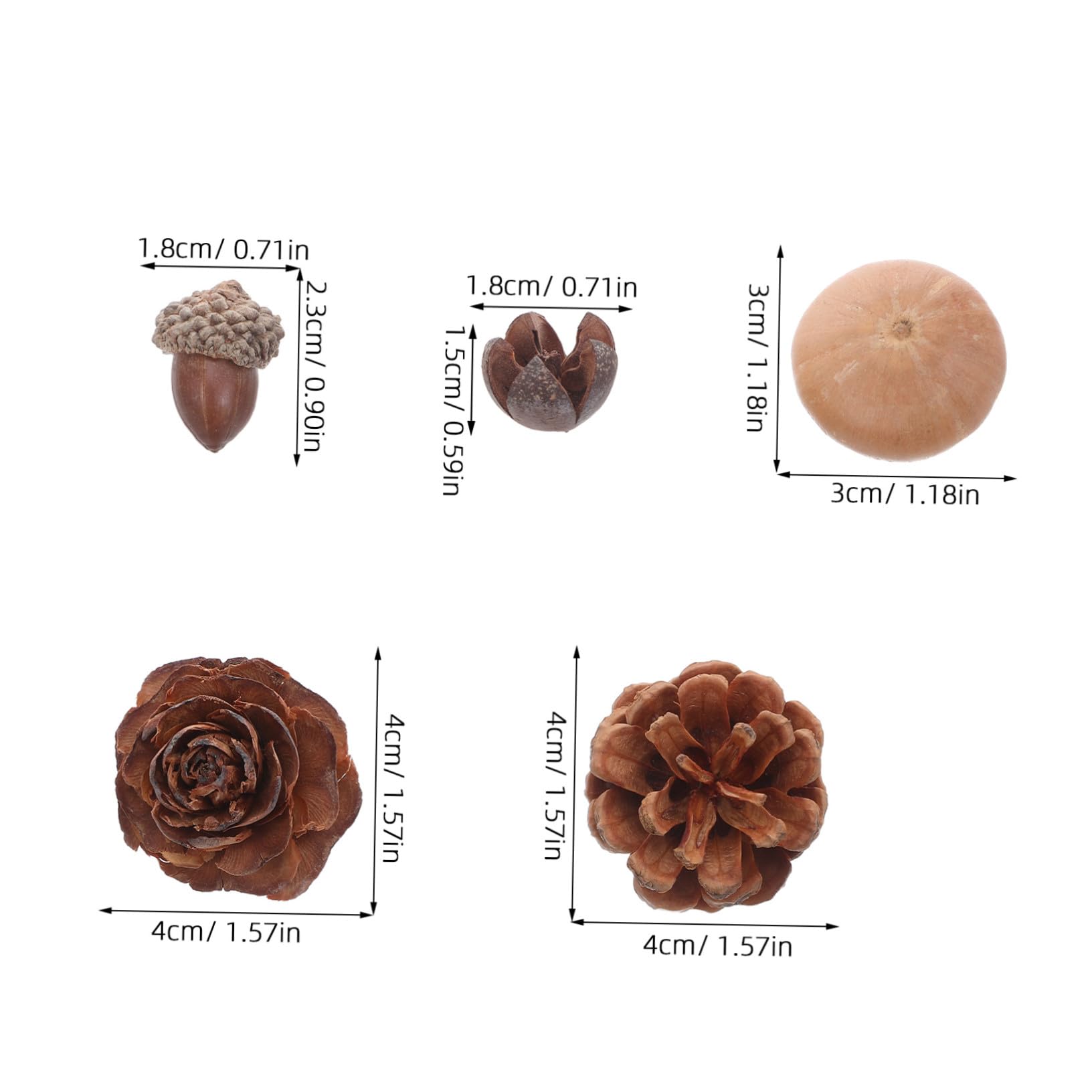 Mini Piñas Naturales para Manualidades DIY Adornos Rústicos para Coronas y Relleno de Jarrones Decoraciones Sostenibles para Navidad y Otoño