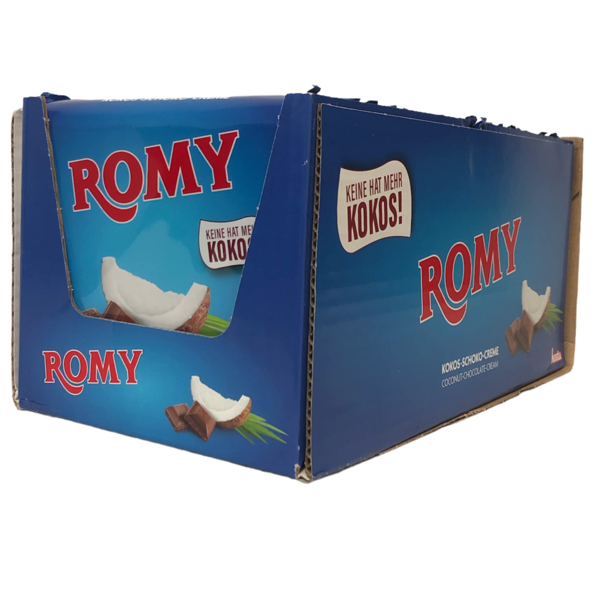 Romy Milchschokolade mit Kokoscreme Füllung 18er VPE (18x200gTafel) + usy Block