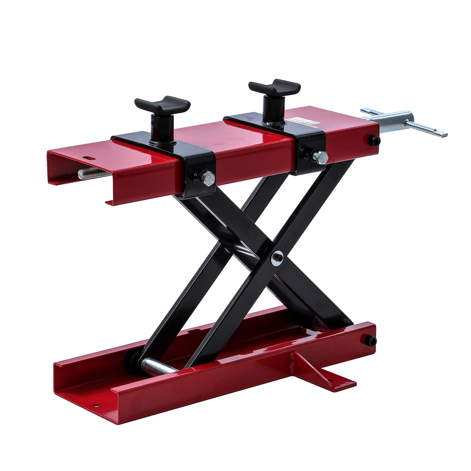 TOPWAY Cavalletto Alzamoto Cric Ponte Sollevatore Moto capacità Max 500 kg Altezza Regolabile 9,5cm - 40cm per Riparazioni Officina Garage