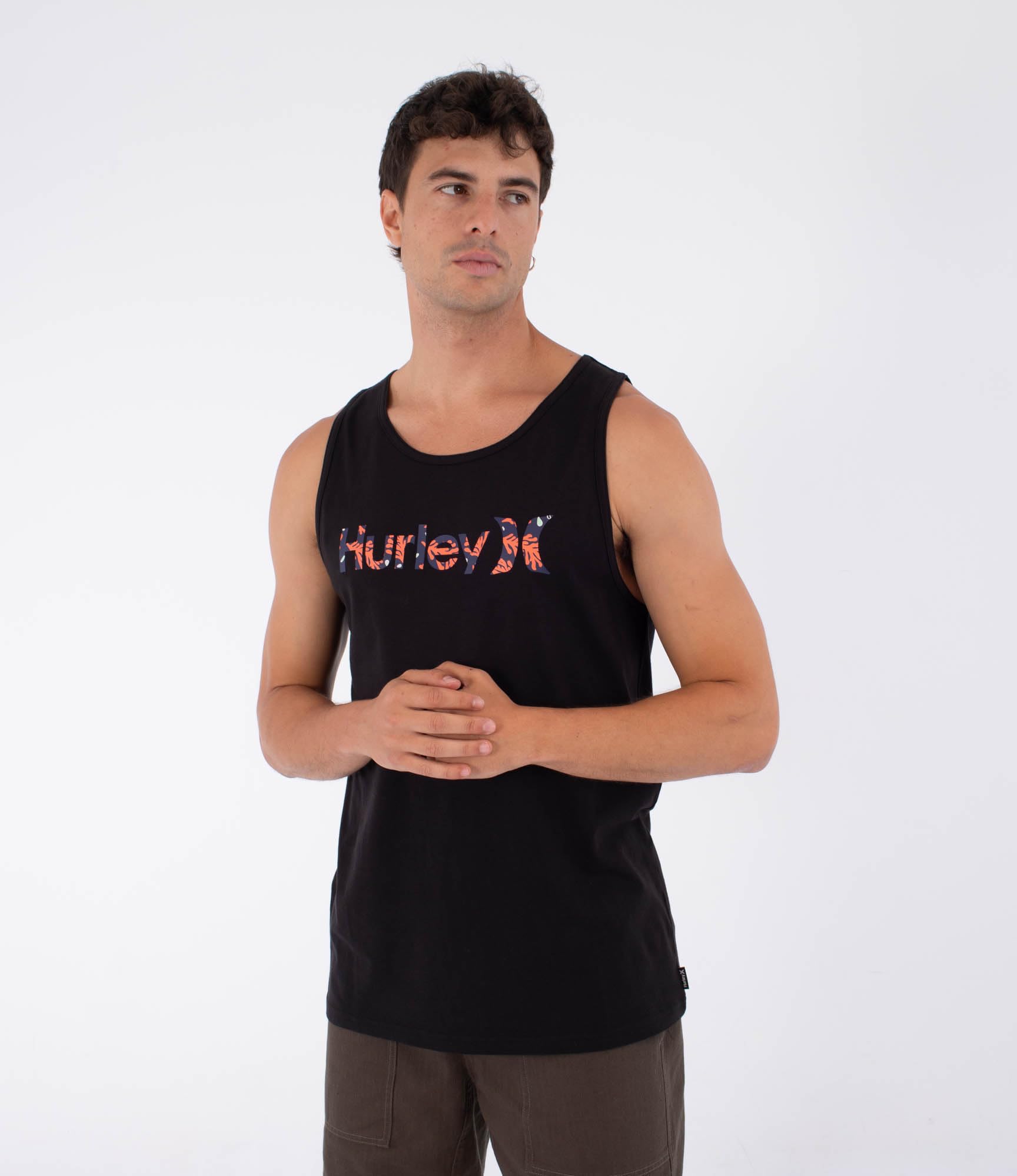 Hurley Mens Tank Top Printing Press Money T-Shirt, Black, S EU