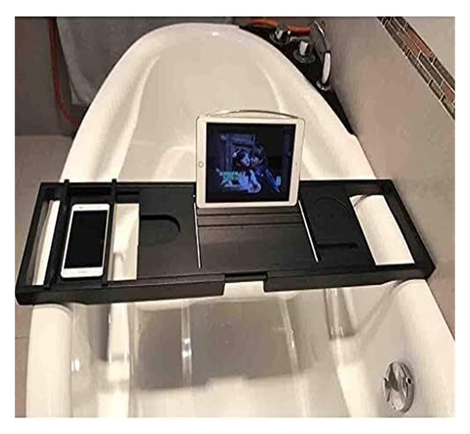 Tacka do wanny Caddy Tray, stojak, teleskopowa deska, wielofunkcyjny stolik, składana pokrywa, brodziki łazienkowe