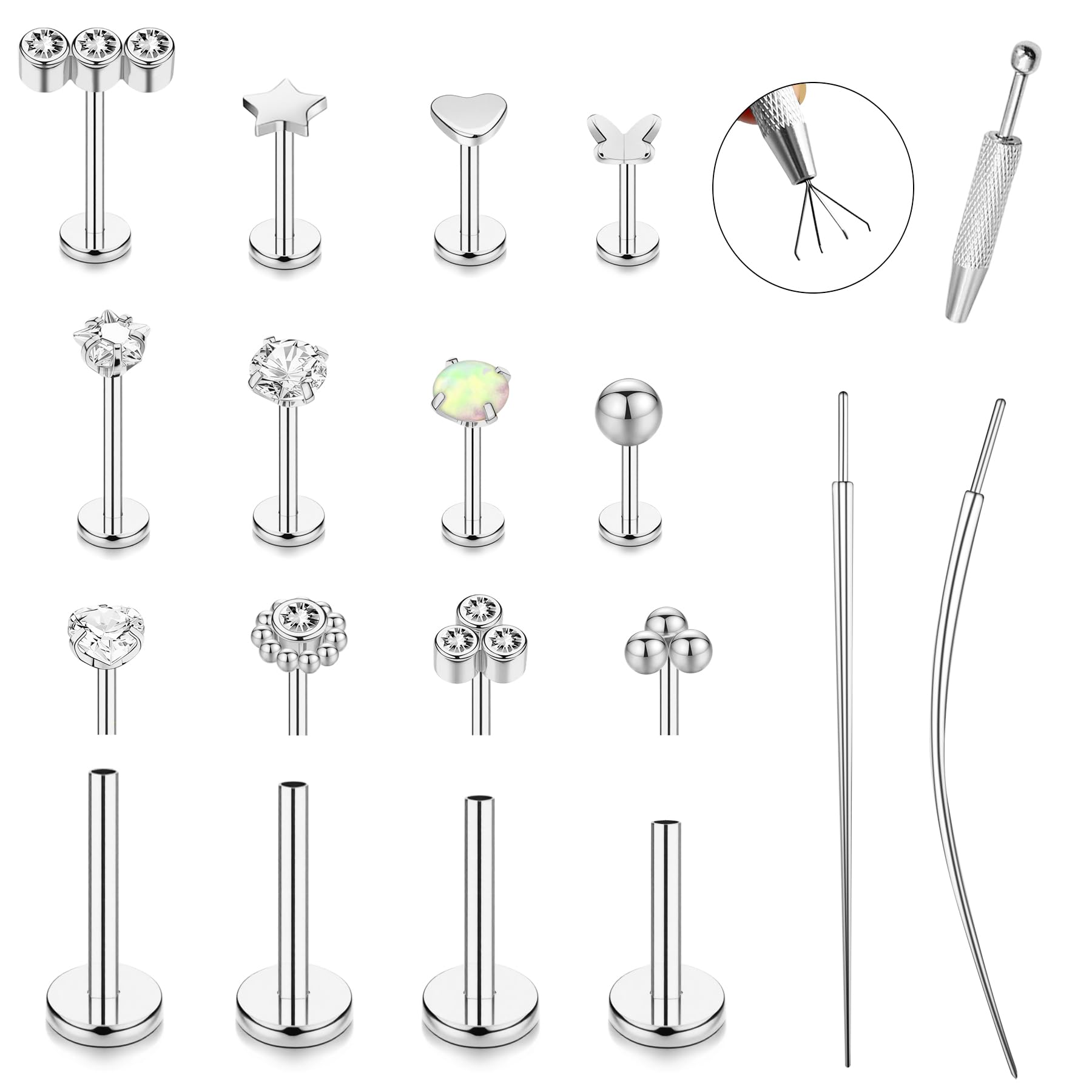 hujiling Threadless Stud Set