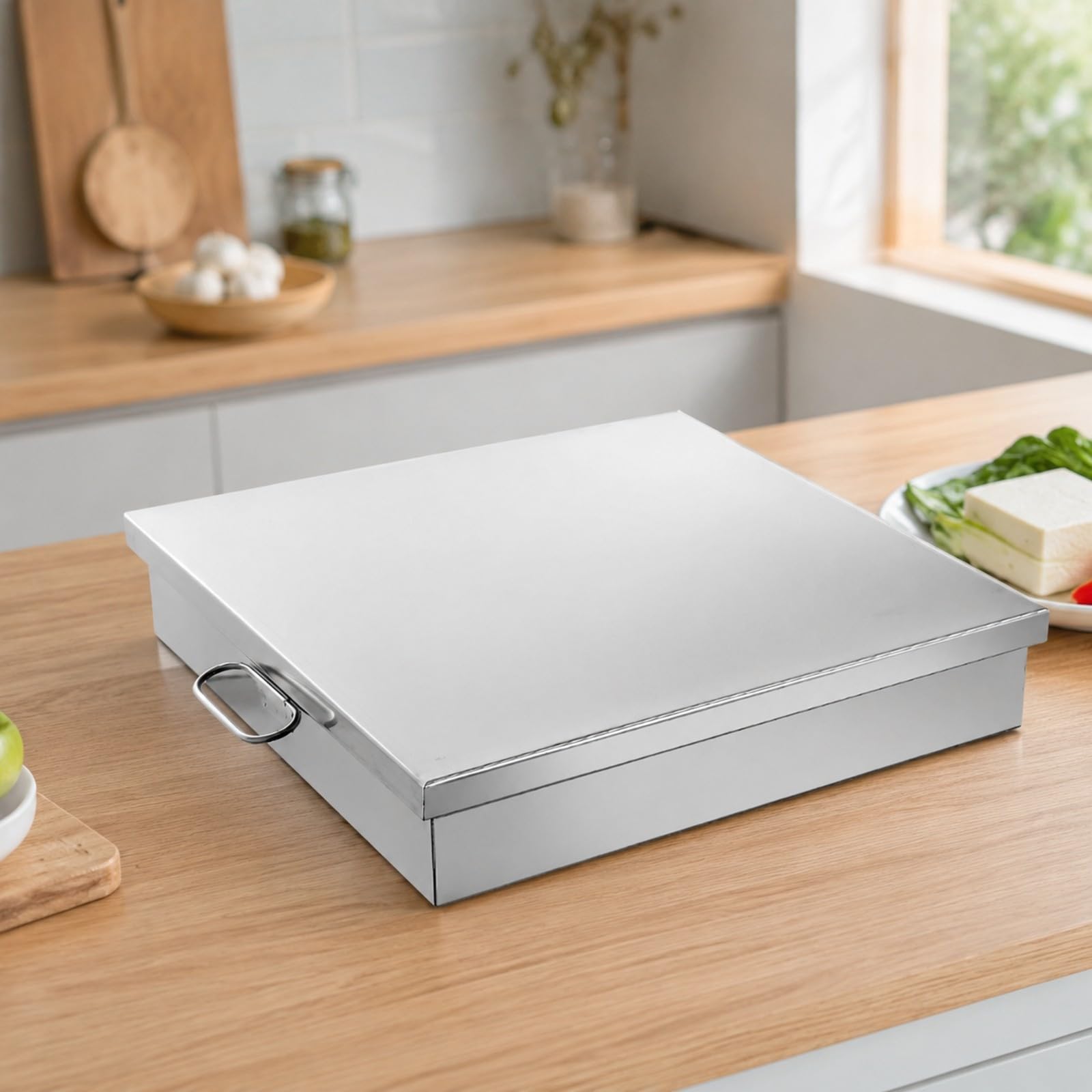 Qianly Recipiente Cocina Versátil Banja con Laterales Resistente para Cocina, Sin Tapa