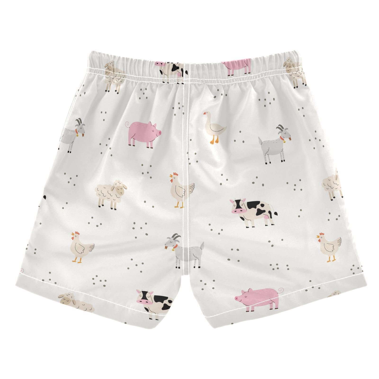 susiyo Boys Swim Trunks Farm Animals Toddler Swim Shorts Quick Dry Beach Board Shorts Little Boy Bathing Suits Swimwear 4T