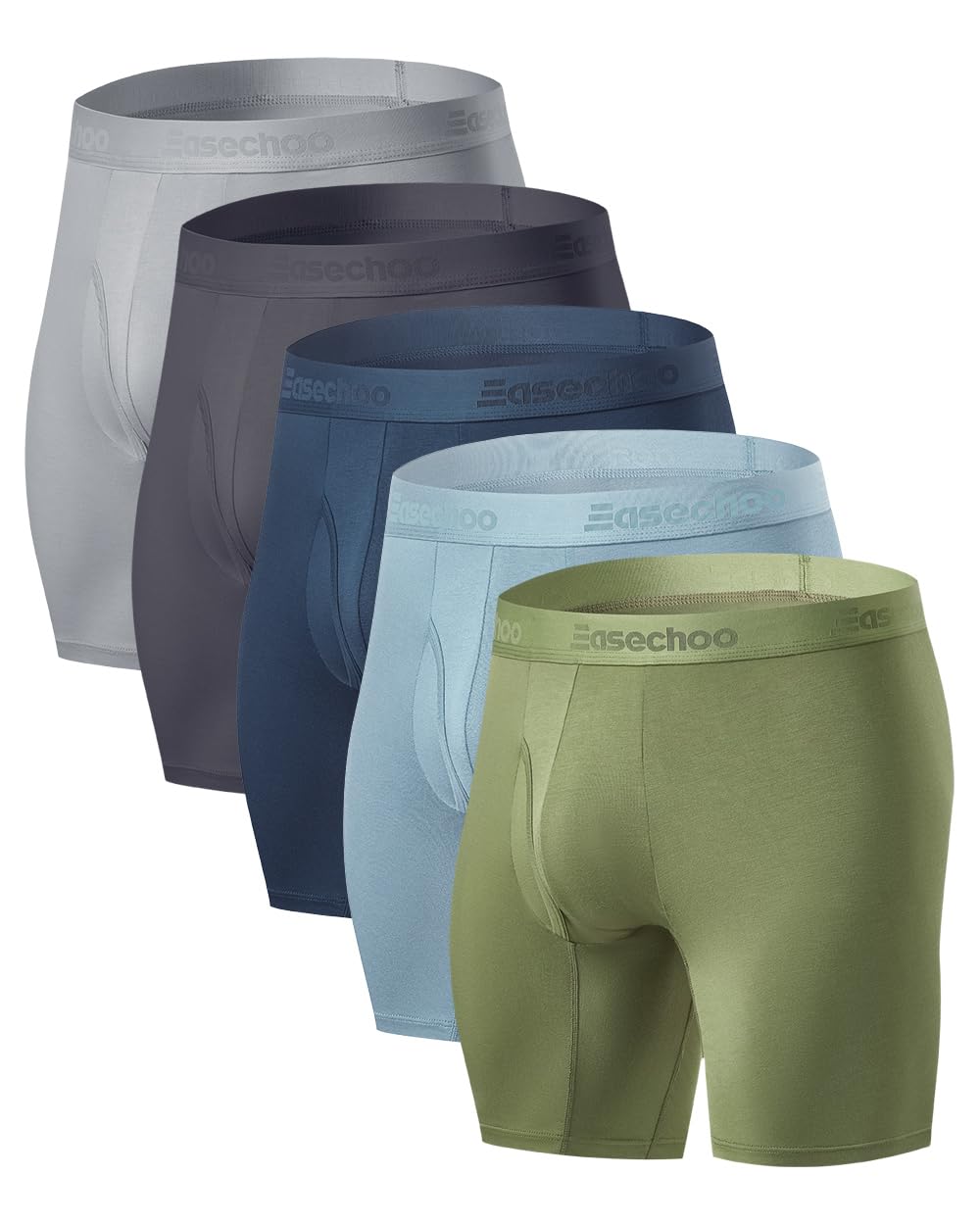 Easechoo Bamboo Boxer Briefs 5 Pack