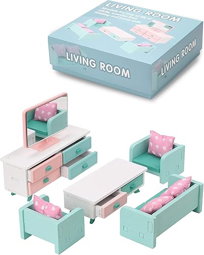 Miniatura 1 de BESTING Juguetes de madera de simulación para sala de estar, accesorios de decoración para niños, regalo de educación intelectual (LT227)
